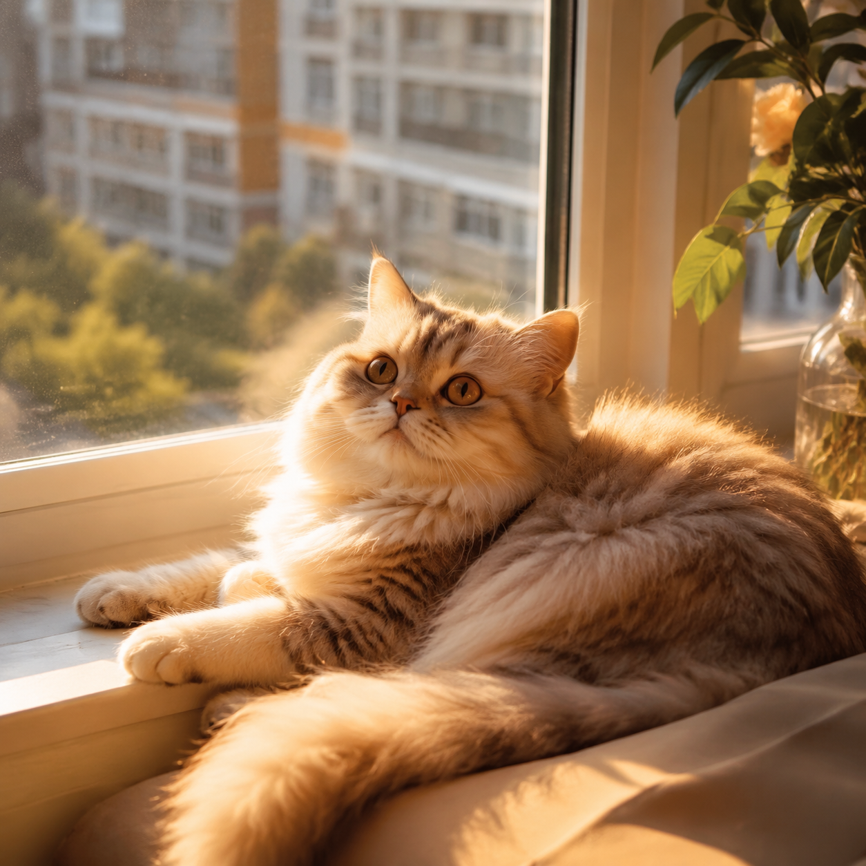 窗边的猫