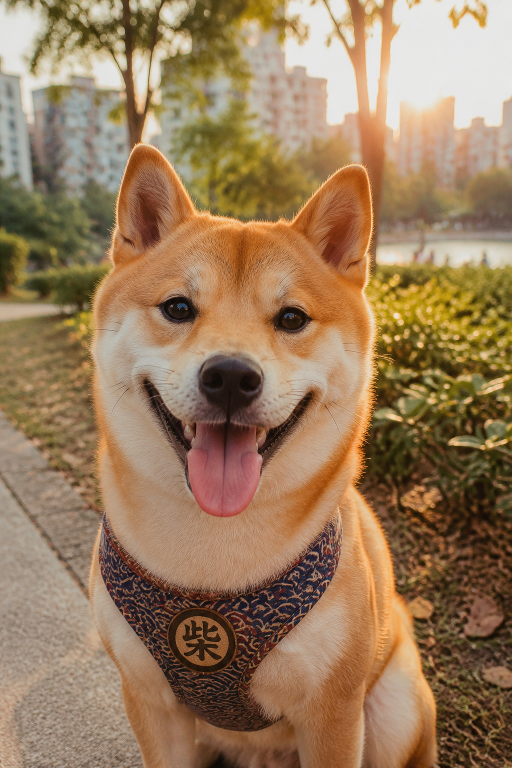 开心的柴犬